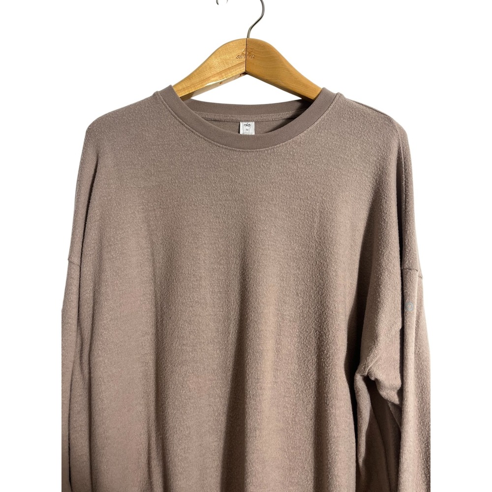 ALO Soho Pullover Gravel Heather Beige W3295R - Picture 4 of 8